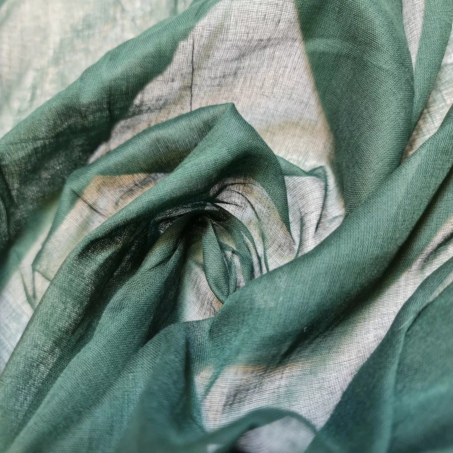 100% Cotton Muslin Fabric – Sheer Gauze Plain Weave for Dress Lining, Crafts & Cheesecloth  Bottle Green