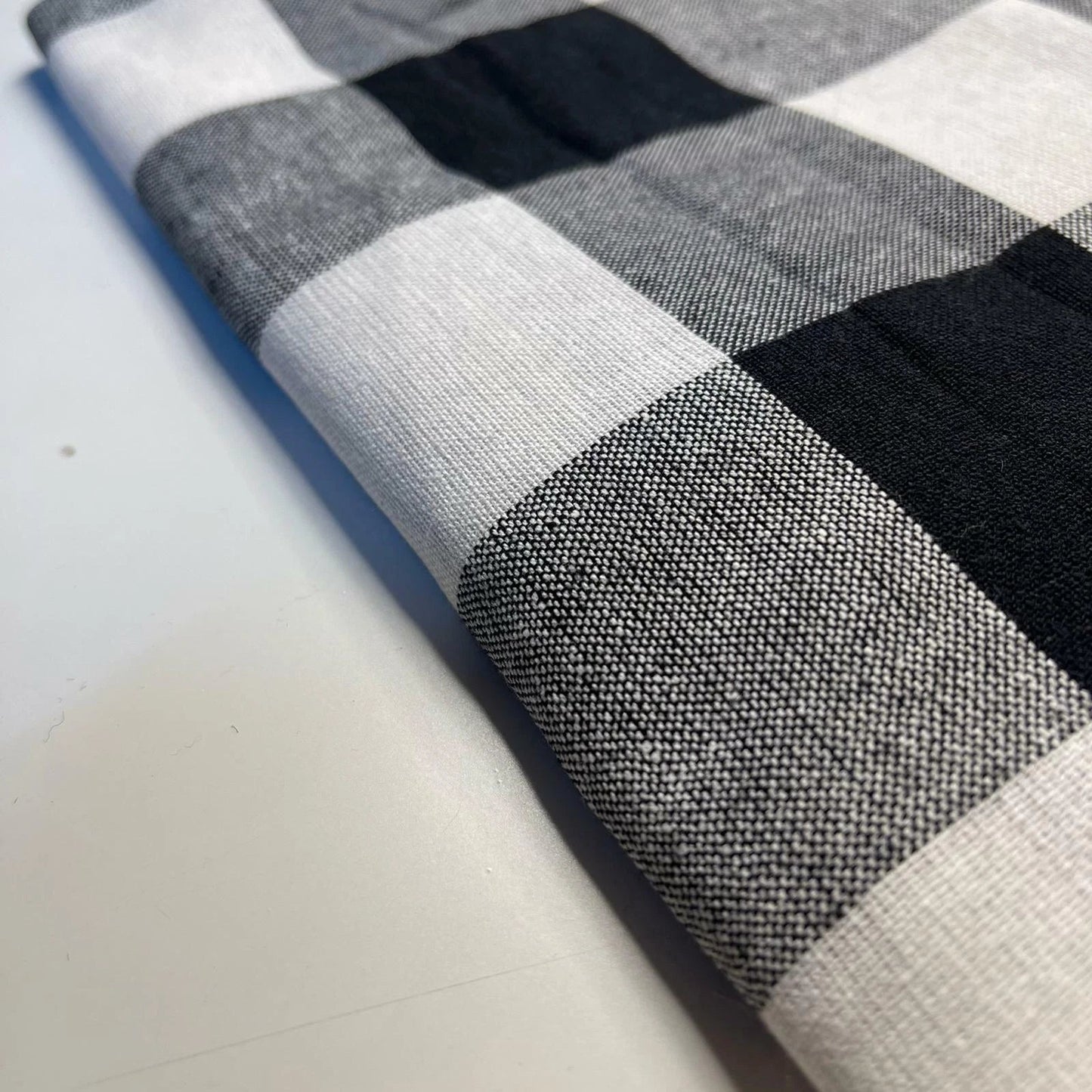 Premium 100% Cotton Gingham Khadi Handloom Fabric | 2" Check Soft Linen-Feel Cloth 42" (107cm) Wide – Sold by the Meter