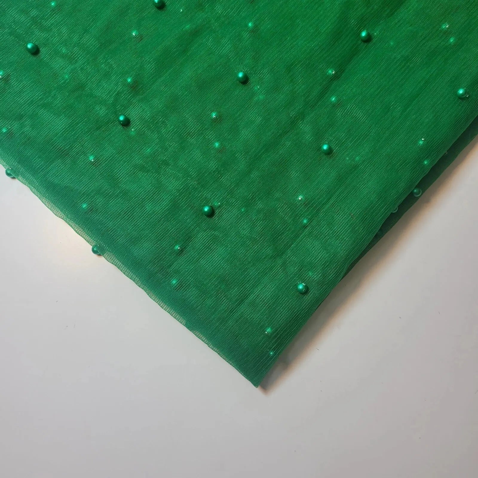 Tulle Beaded Pearl Lace Net Fabric | 58