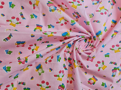 Kids Print 100% Cotton Poplin Fabric | 44" (112cm) Wide Soft Dressmaking & Craft Material – Sold by the Metre
