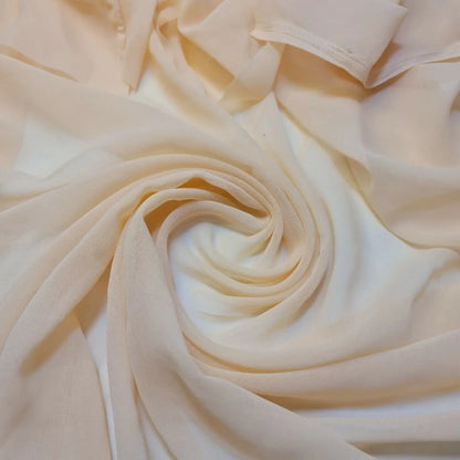 Sheer Poly Crepe Chiffon Fabric | 44" (112cm) Wide Semi-Transparent Lightweight Dress, Draping & Craft Material – Sold by the Metre