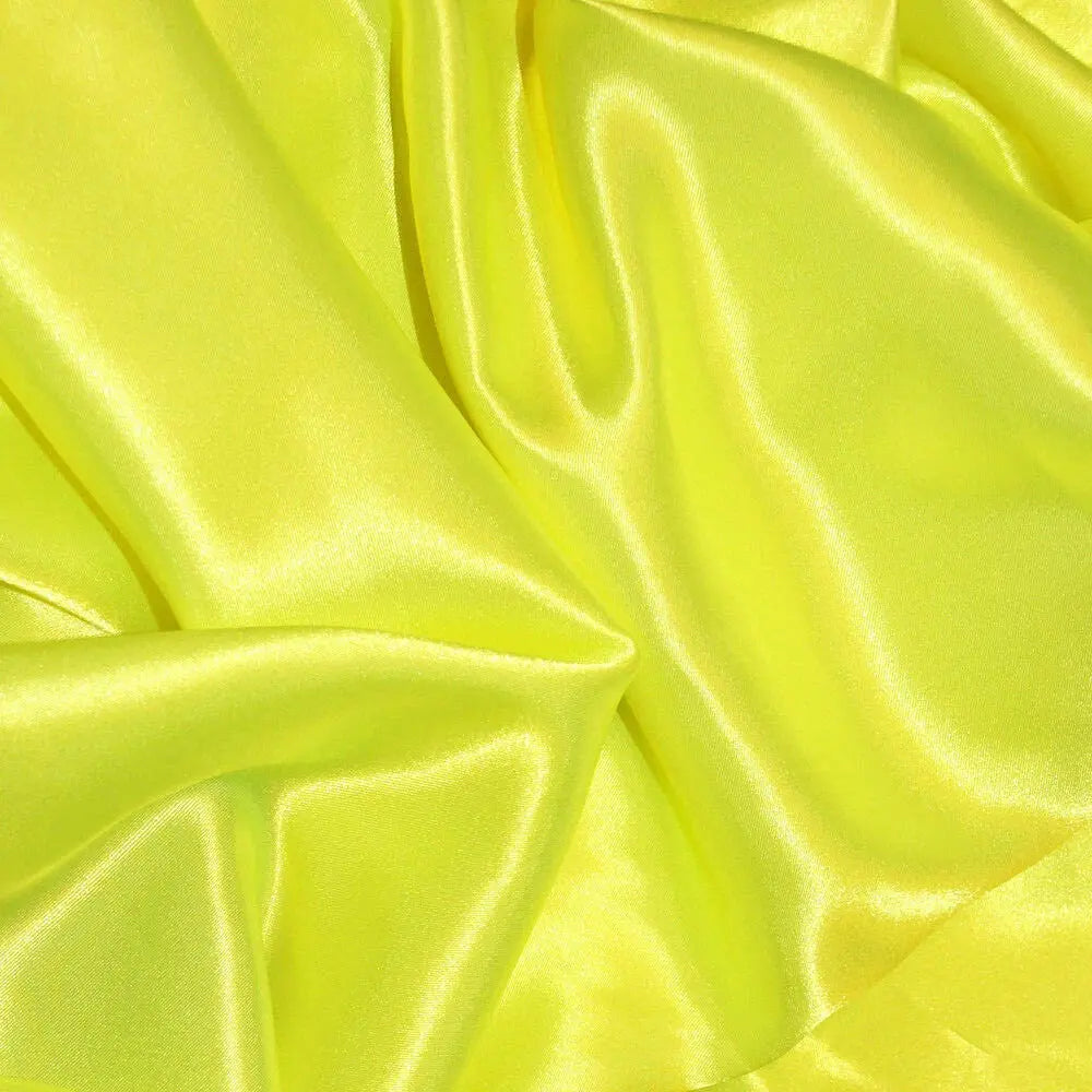 Poly Silk Satin Fabric – Luxury Plain 58" (147cm) Wide Shiny Dressmaking & Wedding Fabric by the Metre