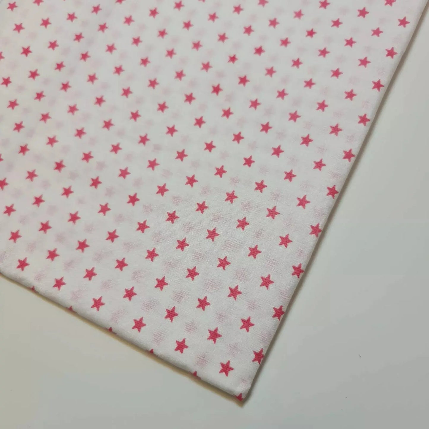 100% Cotton Poplin Star Print Fabric | White Base 44" (112cm) Wide Soft Dressmaking, Quilting & Craft Material – Sold by the Metre