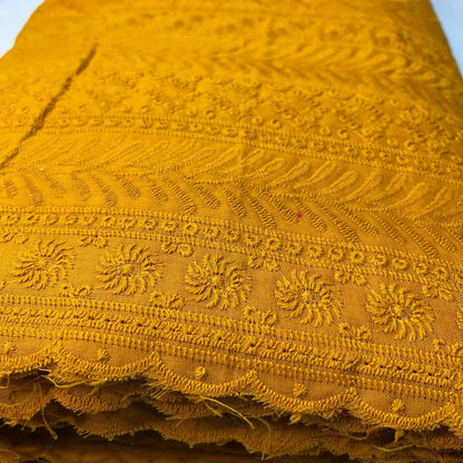 100% Cotton Lawn Broderie Anglaise Schiffli Embroidery Fabric | 44" (112cm) Wide Soft Dressmaking & Craft Material – Sold by the Meter