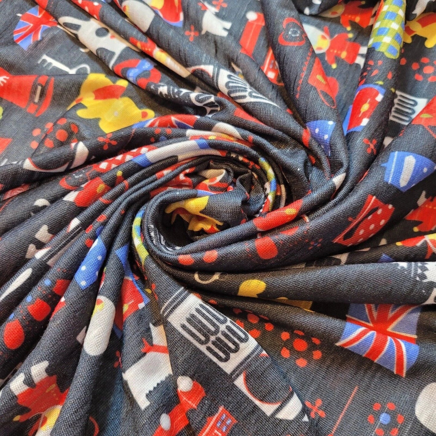 Cotton & Viscose Jersey Stretch Knit Fabric | Plain Solid & Printed Variants, 58" (147cm) Wide Soft Apparel & Craft Material – Sold by the Metre