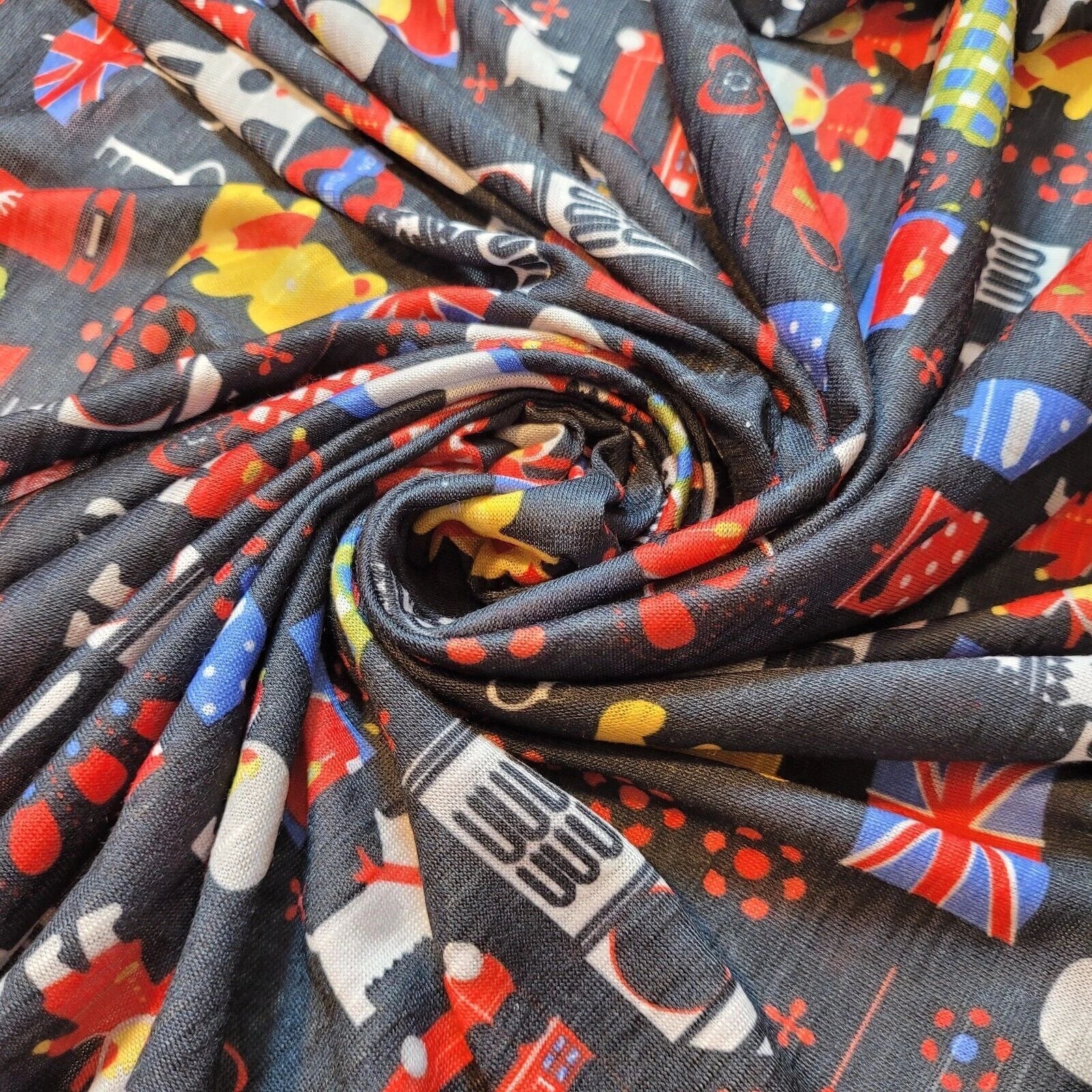 Cotton & Viscose Jersey Stretch Knit Fabric | Plain Solid & Printed Variants, 58" (147cm) Wide Soft Apparel & Craft Material – Sold by the Metre