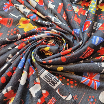 Cotton & Viscose Jersey Stretch Knit Fabric | Plain Solid & Printed Variants, 58" (147cm) Wide Soft Apparel & Craft Material – Sold by the Metre