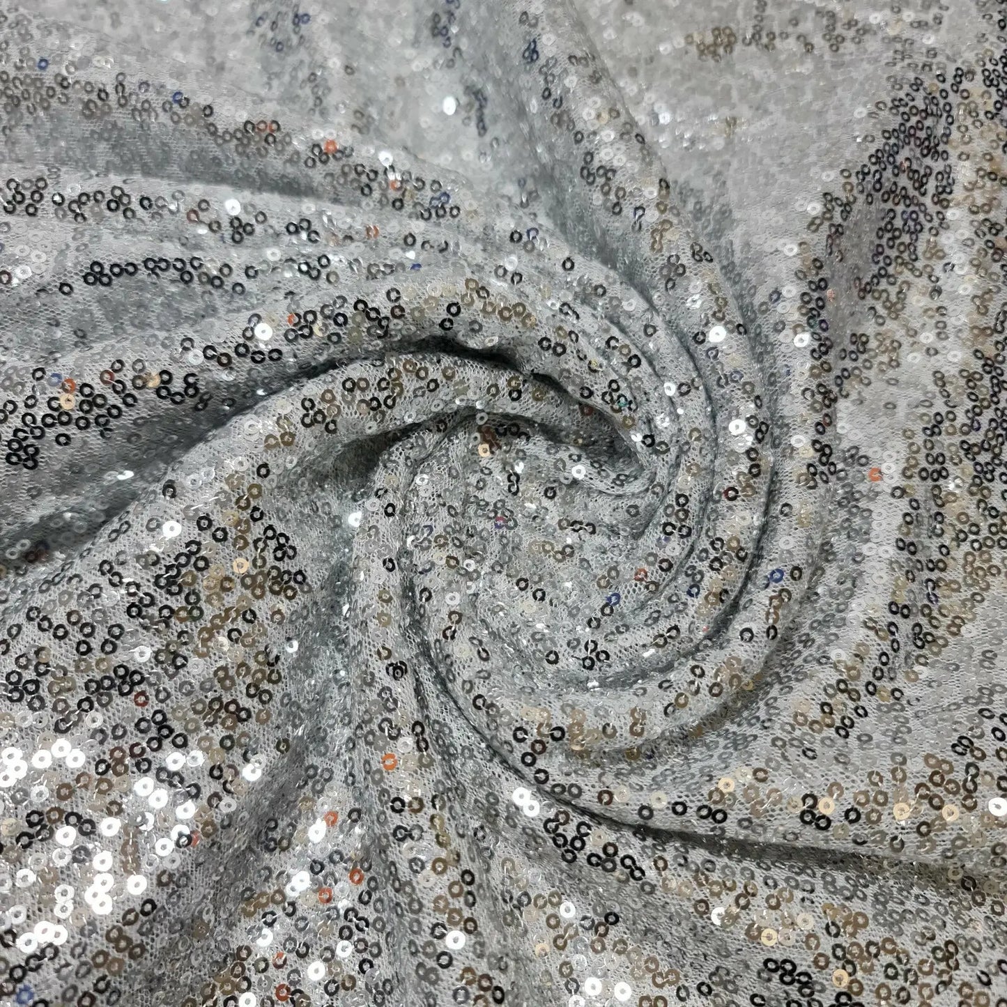Sequin Fabric | Sparkly Shiny Bling Dress, Craft & Table Drape Material – 58" (147cm) Wide with 50" Embroidered Sequins – Sold by the Metre