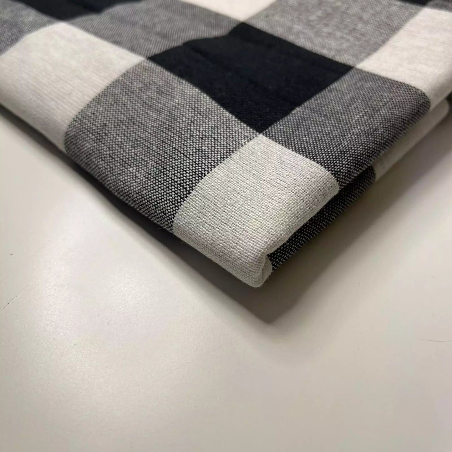 Premium 100% Cotton Gingham Khadi Handloom Fabric | 2" Check Soft Linen-Feel Cloth 42" (107cm) Wide – Sold by the Meter