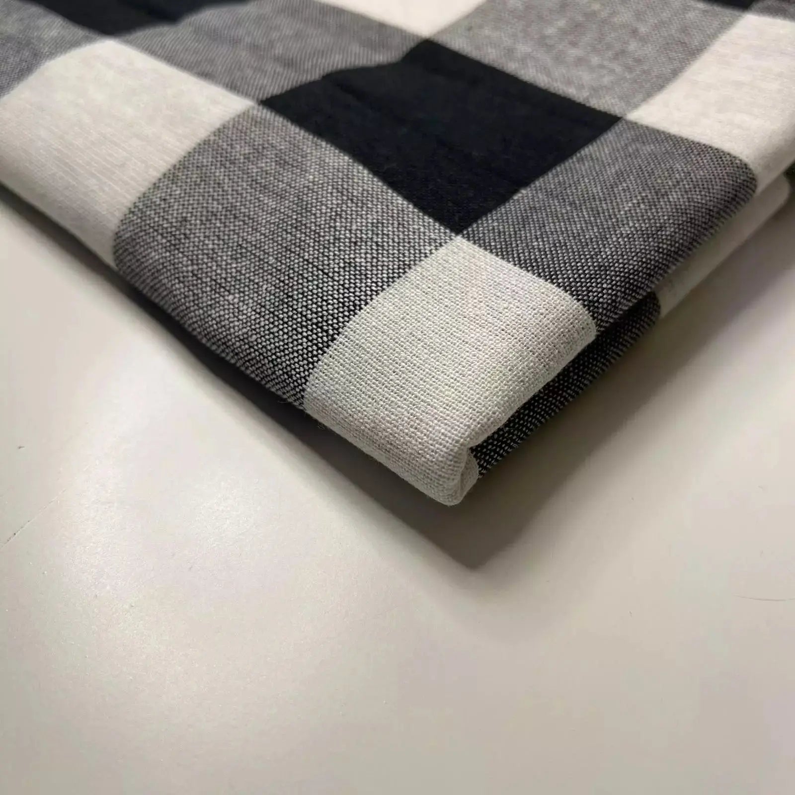 Premium 100% Cotton Gingham Khadi Handloom Fabric | 2" Check Soft Linen-Feel Cloth 42" (107cm) Wide – Sold by the Meter