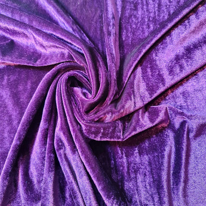 Plain Velvet Fabric – Soft Stretch Velour 147cm (58") Wide by the Metre