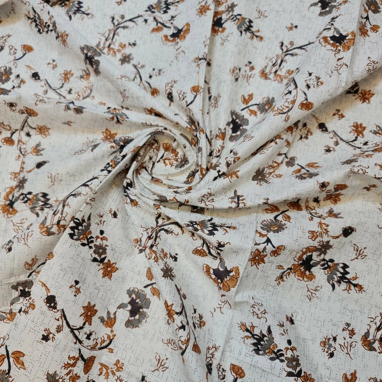 100% Cotton Printed Fabric | Leopard, Ditsy, Vintage, Polka & Rose Floral Designs – 44" (112cm) Wide Soft Dressmaking & Craft Material – Sold by the Metre  Autumn Sketch Floral