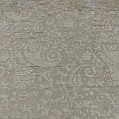 100% Cotton Crush Crinkle Fabric | 50" (127cm) Wide Soft Craft, Dress & Costume Material – Sold by the Meter  Cream Paisley Floral