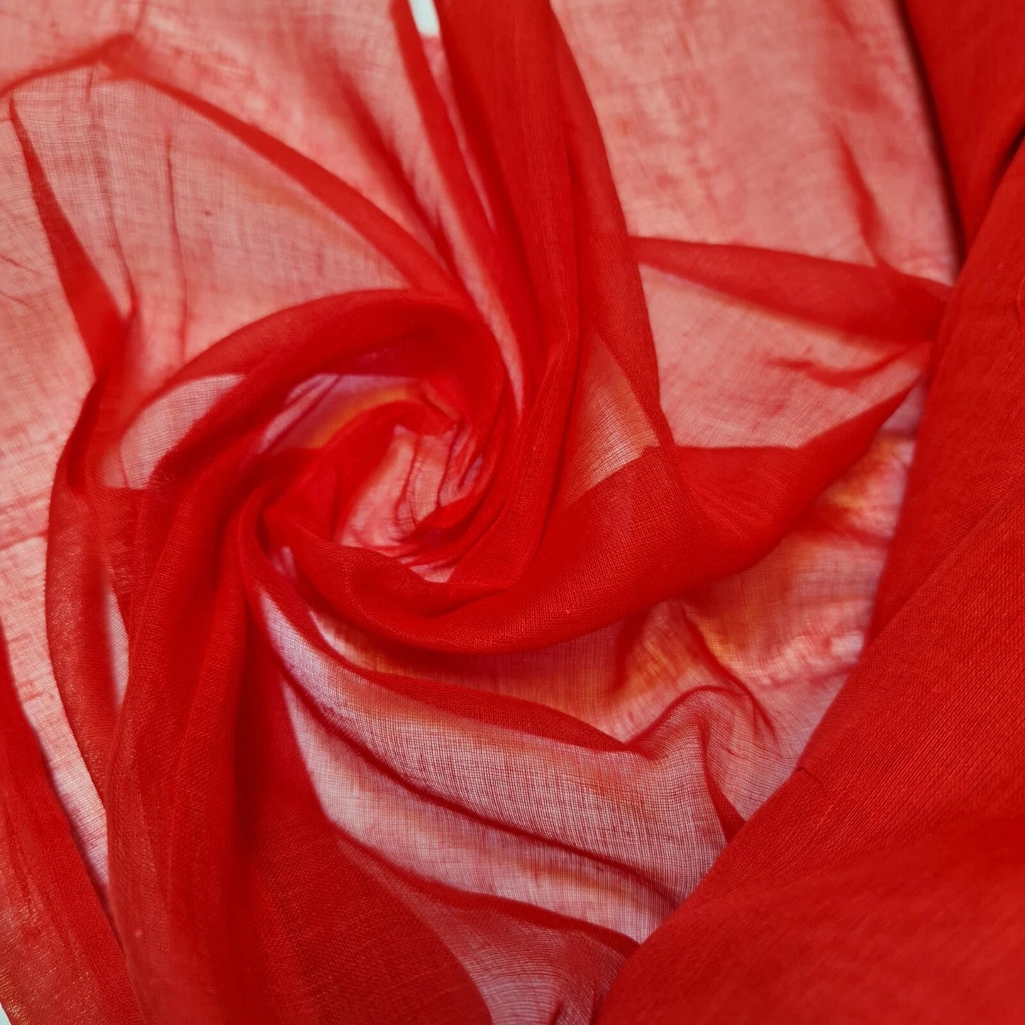 100% Cotton Muslin Fabric – Sheer Gauze Plain Weave for Dress Lining, Crafts & Cheesecloth  Red