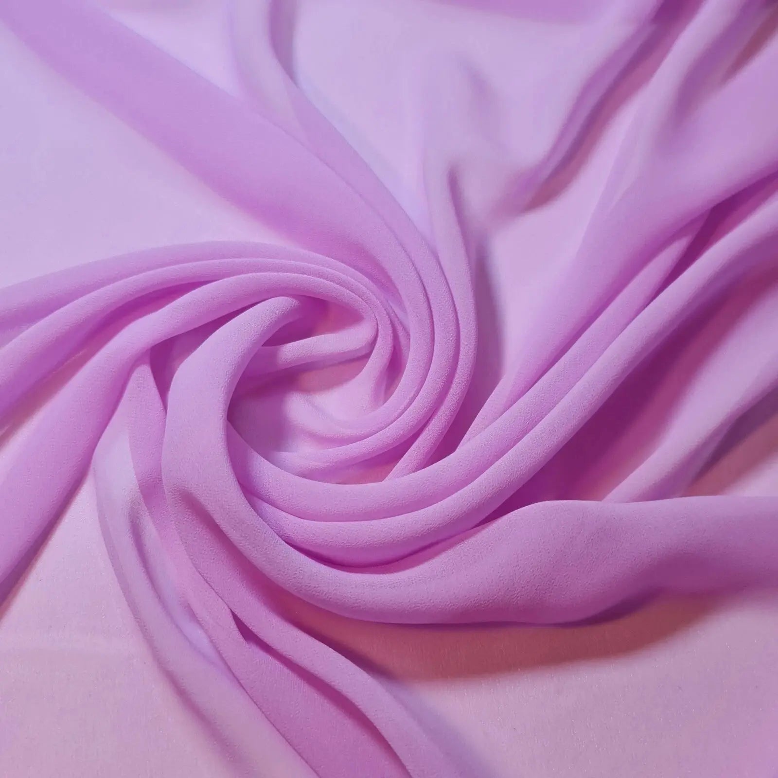 Sheer Poly Crepe Chiffon Fabric | 44" (112cm) Wide Semi-Transparent Lightweight Dress, Draping & Craft Material – Sold by the Metre