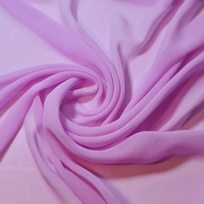 Sheer Poly Crepe Chiffon Fabric | 44" (112cm) Wide Semi-Transparent Lightweight Dress, Draping & Craft Material – Sold by the Metre