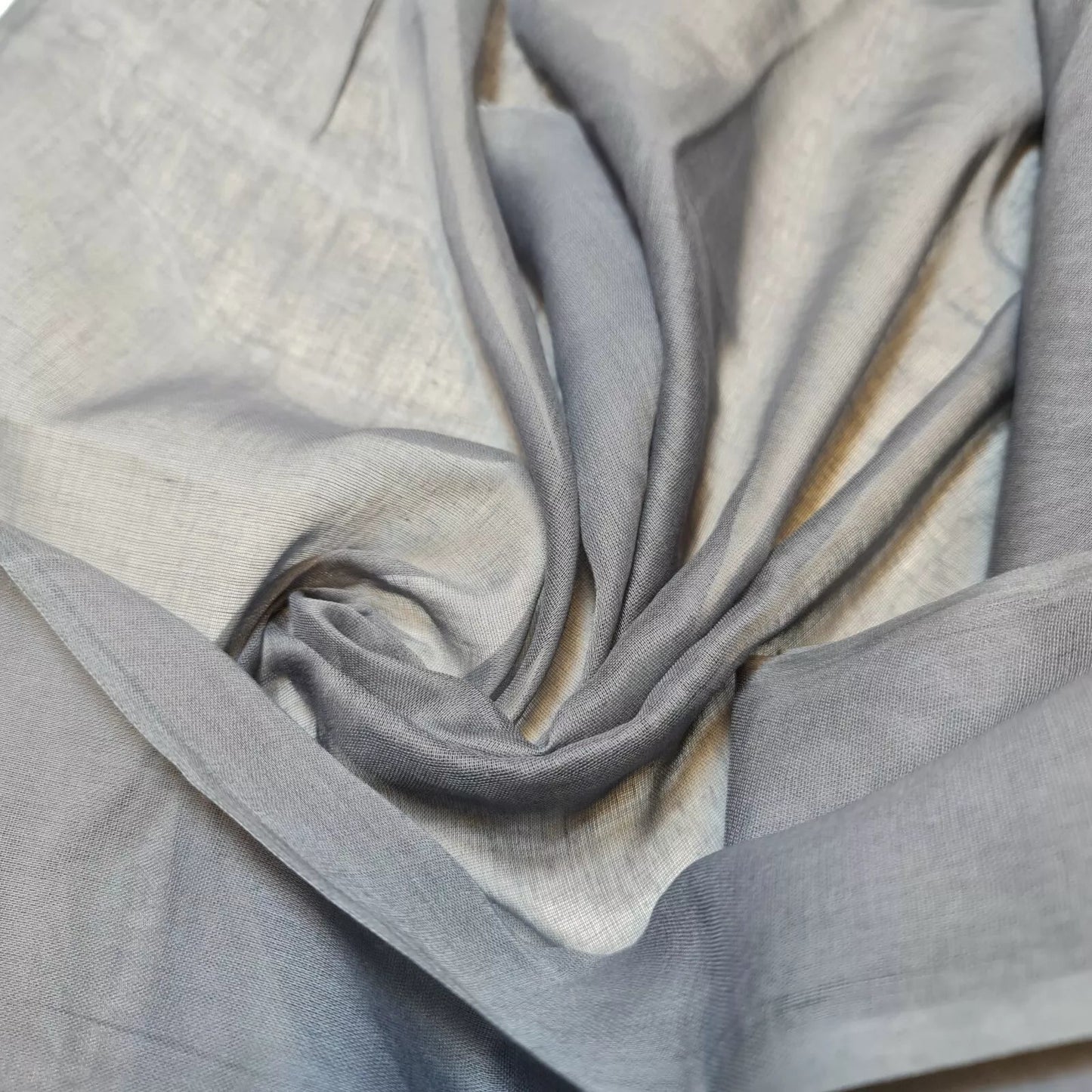 100% Cotton Muslin Fabric – Sheer Gauze Plain Weave for Dress Lining, Crafts & Cheesecloth  Grey