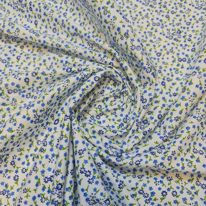 100% Cotton Printed Fabric | Leopard, Ditsy, Vintage, Polka & Rose Floral Designs – 44" (112cm) Wide Soft Dressmaking & Craft Material – Sold by the Metre  Bluebell Petal Field