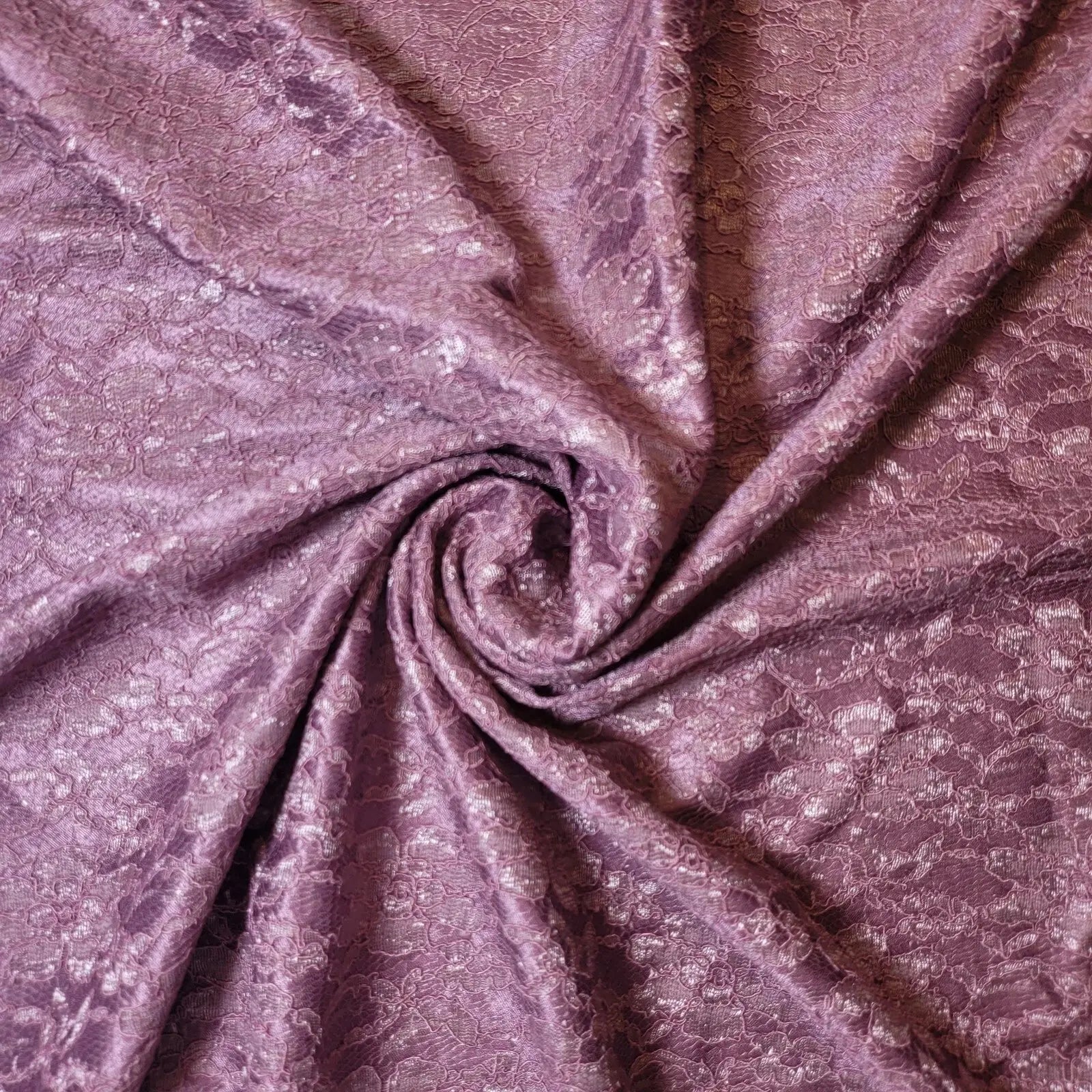 Premium Satin Bonded Lace Fabric | 58" (147cm) Wide Designer Dressmaking & Craft Material – Sold by the Metre