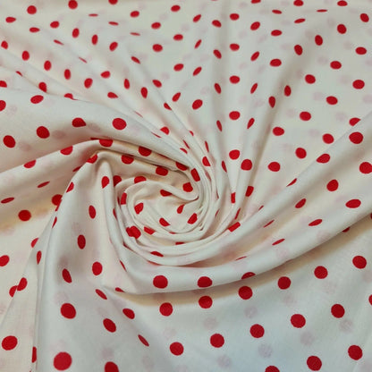 Pea Pin Spot Polka 100% Cotton Lawn Fabric | 44" (112cm) Wide Soft Dressmaking, Quilting & Craft Material – Sold by the Metre