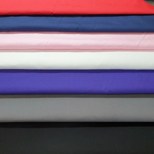 100% Cotton Plain Woven Poplin Fabric | 58" (147cm) Wide Dressmaking, Craft & Quilting Material – Sold by the Metre