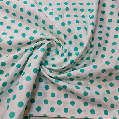 Pea Pin Spot Polka 100% Cotton Lawn Fabric | 44" (112cm) Wide Soft Dressmaking, Quilting & Craft Material – Sold by the Metre
