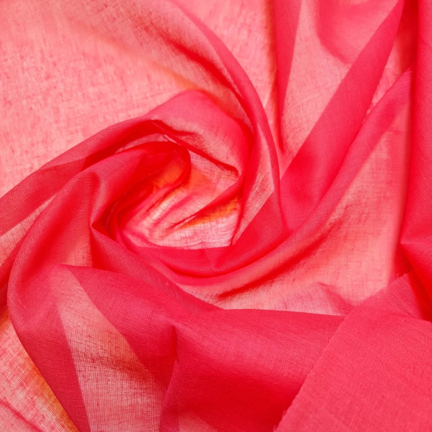 100% Cotton Muslin Fabric – Sheer Gauze Plain Weave for Dress Lining, Crafts & Cheesecloth  Coral