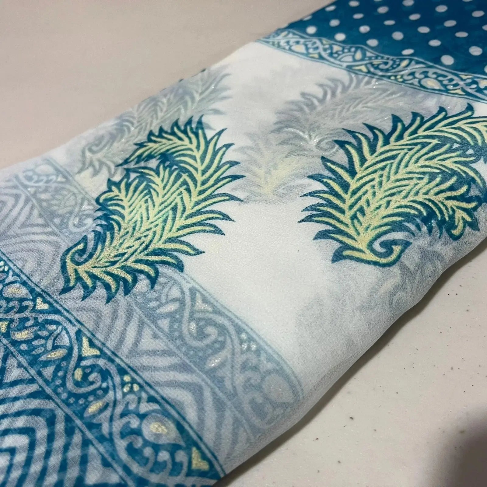 Floral Printed Polyester Georgette & Sheer Chiffon Fabric | 44
