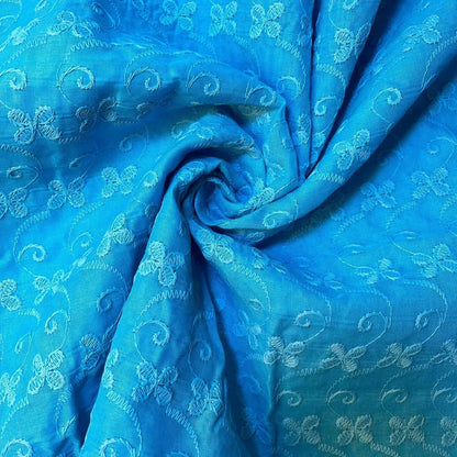 100% Cotton Lawn Broderie Anglaise Schiffli Embroidery Fabric | 44" (112cm) Wide Soft Dressmaking & Craft Material – Sold by the Meter