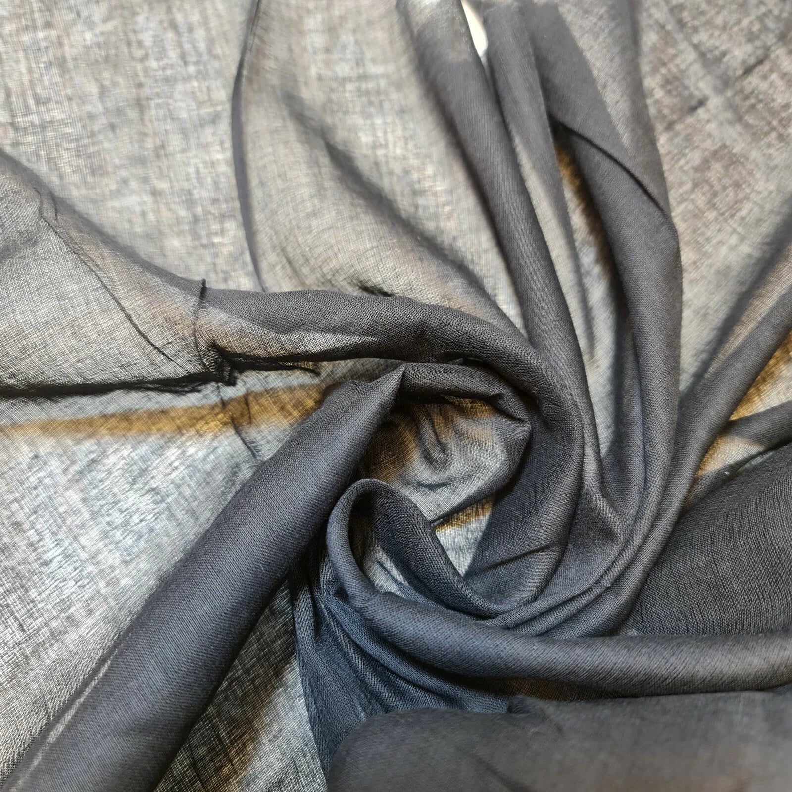 100% Cotton Muslin Fabric – Sheer Gauze Plain Weave for Dress Lining, Crafts & Cheesecloth  Black