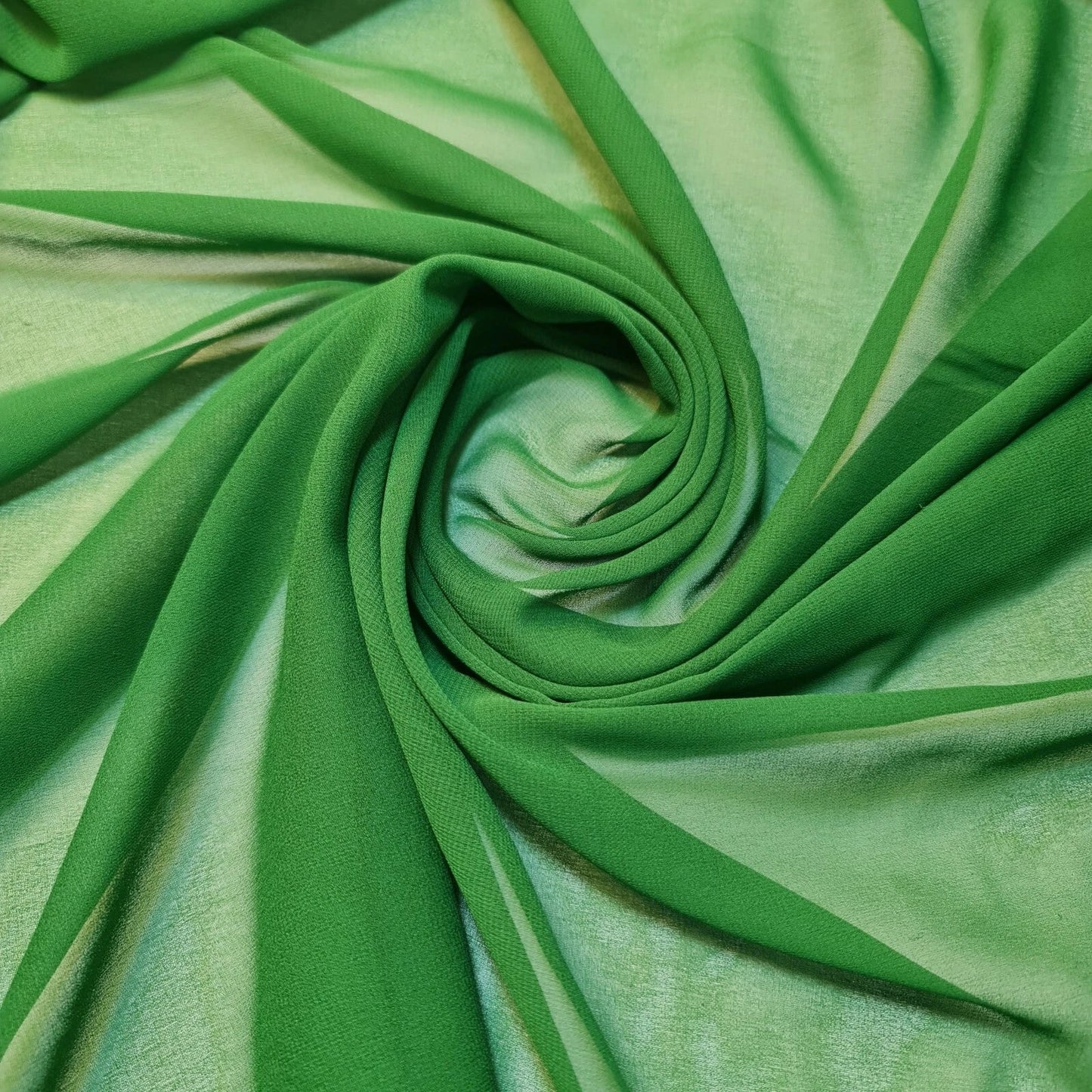 Chiffon Sheer Plain Soft Polyester Fabric – 44" Wide for Wedding, Dress & Craft – 30m Bolt/Roll  Green (S)