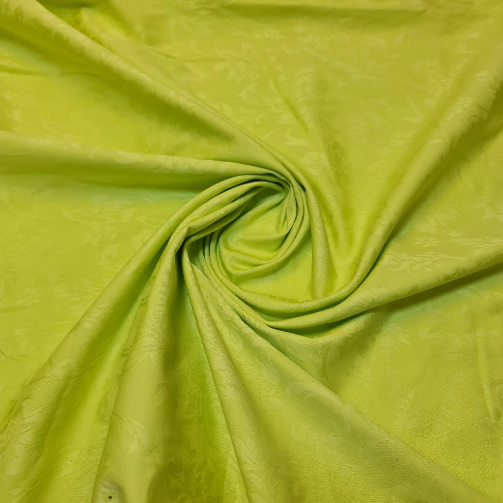 100% Cotton Jacquard Self-Print Fabric | 58" (147cm) Wide Soft Woven Curtain, Upholstery & Dress Material – Sold by the Meter  Lime