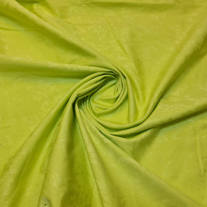 100% Cotton Jacquard Self-Print Fabric | 58" (147cm) Wide Soft Woven Curtain, Upholstery & Dress Material – Sold by the Meter  Lime