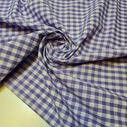 Polycotton Gingham Check Fabric – 1/8", 1/4" & 1" Checks 44" (112cm) Wide Dressmaking & Uniform Fabric by the Metre