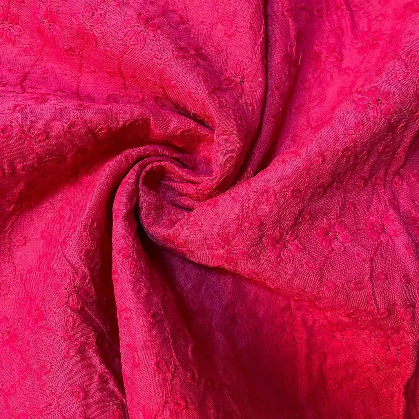 100% Cotton Lawn Broderie Anglaise Schiffli Embroidery Fabric | 44" (112cm) Wide Soft Dressmaking & Craft Material – Sold by the Meter