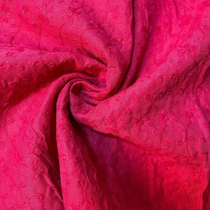 100% Cotton Lawn Broderie Anglaise Schiffli Embroidery Fabric | 44" (112cm) Wide Soft Dressmaking & Craft Material – Sold by the Meter
