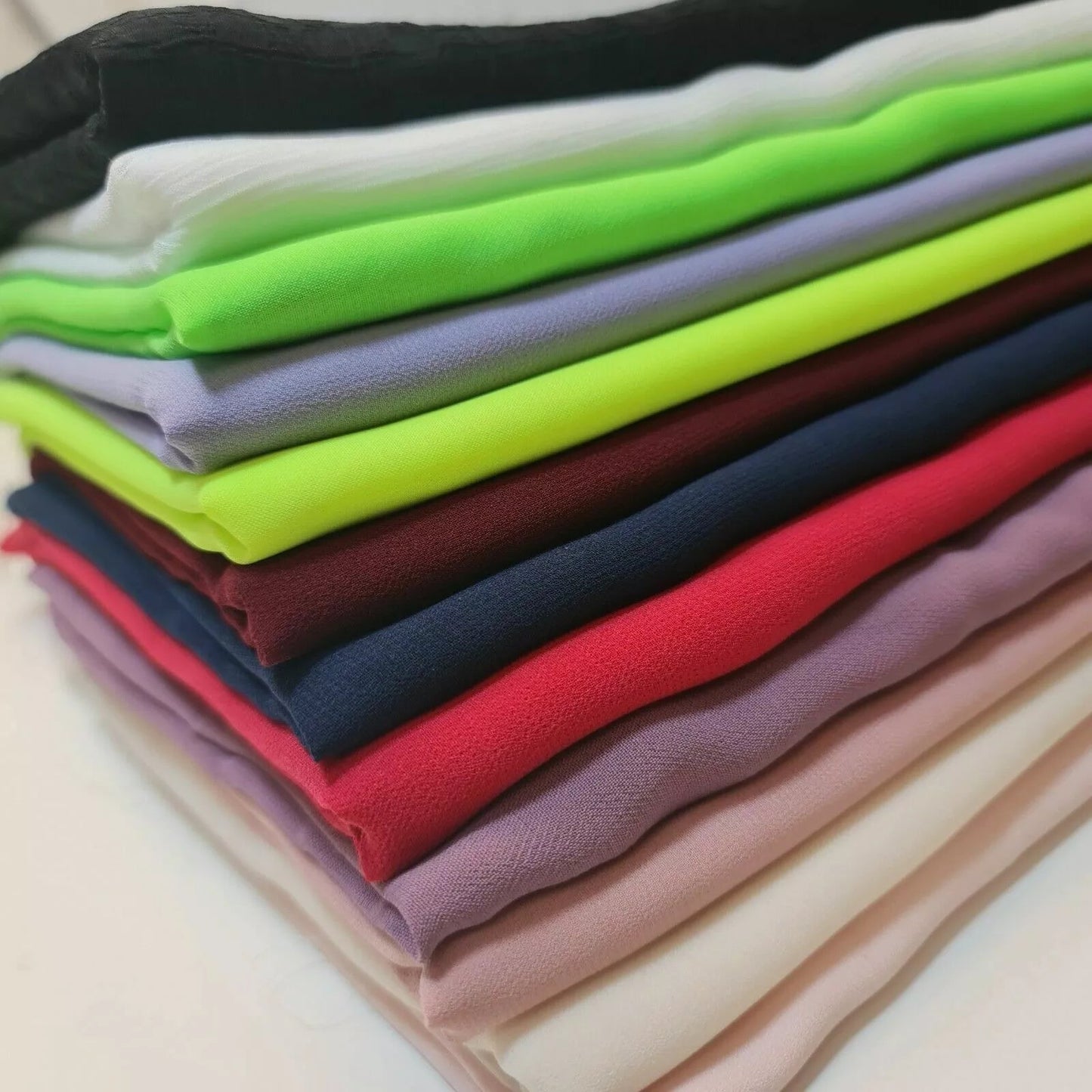 Chiffon Sheer Plain Soft Polyester Fabric – 44" Wide for Wedding, Dress & Craft – 30m Bolt/Roll