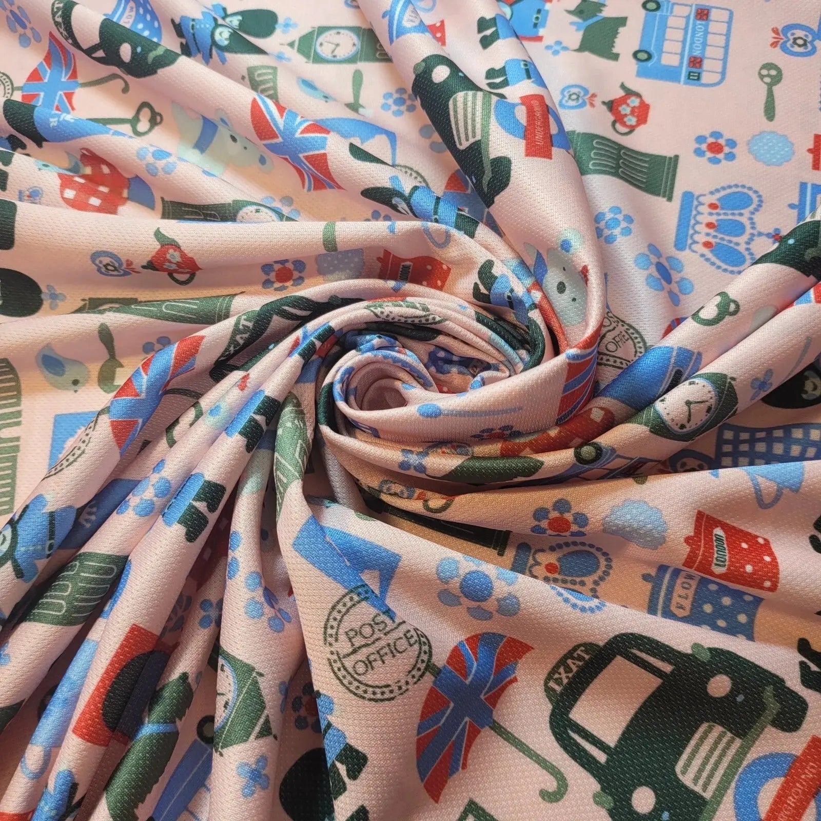 Floral Jersey Fabric – Poly Viscose Stretch Knit 58