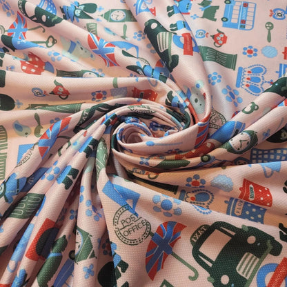Floral Jersey Fabric – Poly Viscose Stretch Knit 58" (147cm) Wide Dressmaking Fabric by the Metre