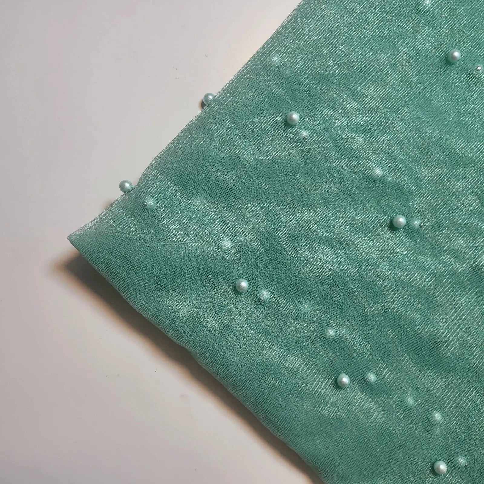 Tulle Beaded Pearl Lace Net Fabric | 58