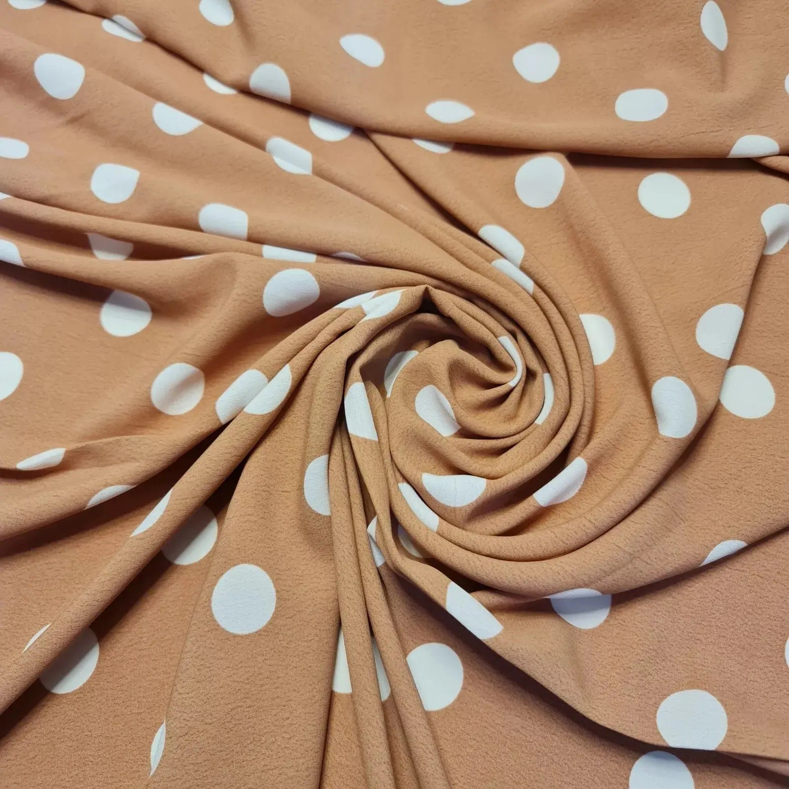 Polka Printed Fabric | 58" (147cm) Wide Georgette, Chiffon & Crepe Dressmaking Material – Sold by the Metre