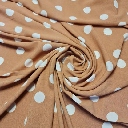 Polka Printed Fabric | 58" (147cm) Wide Georgette, Chiffon & Crepe Dressmaking Material – Sold by the Metre