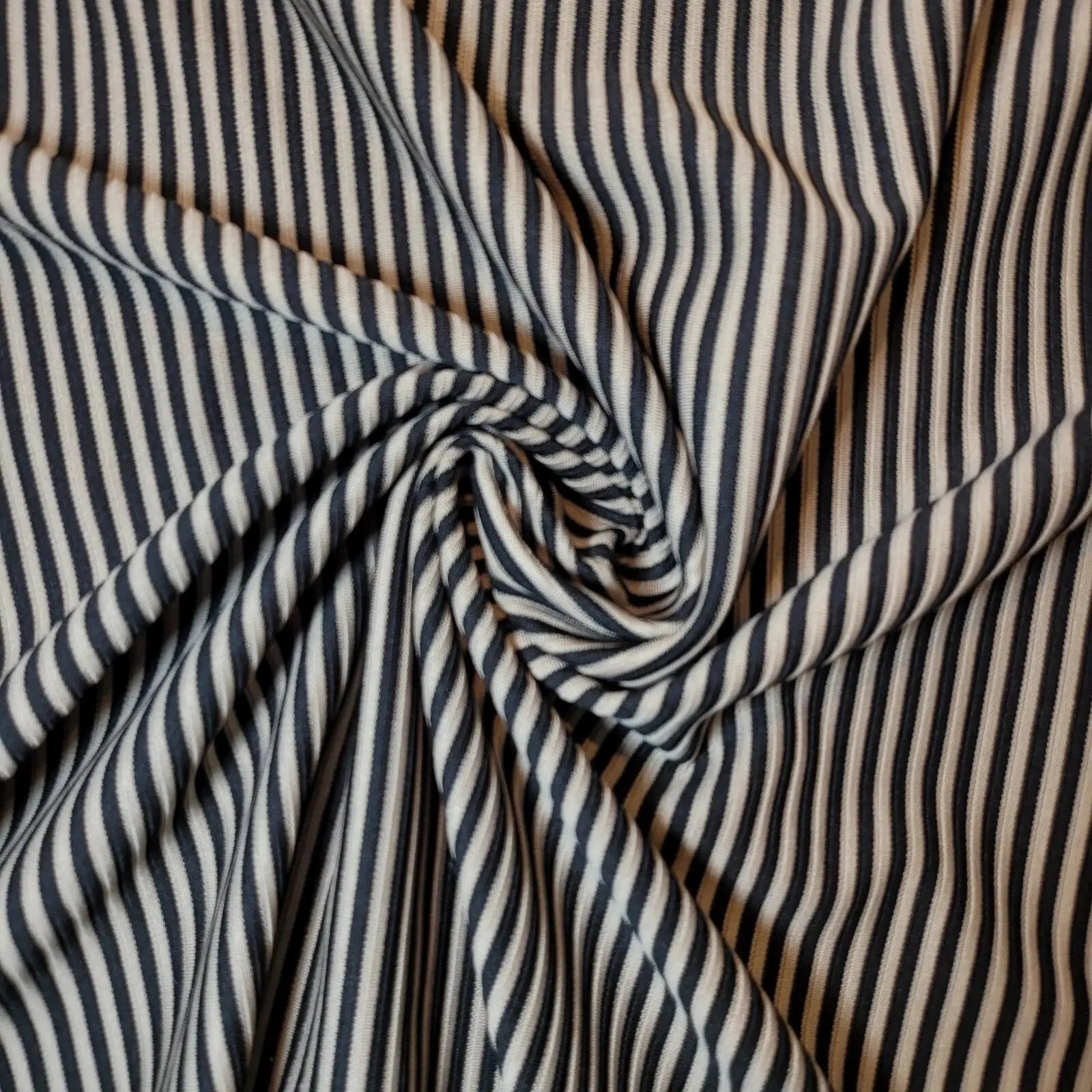 Plain & Printed Ribbed / Waffle Stretch Jersey Fabric | 58" (147cm) Wide Viscose Polyester Spandex 4-Way Stretch Dress & Craft Material – Sold by the Metre
