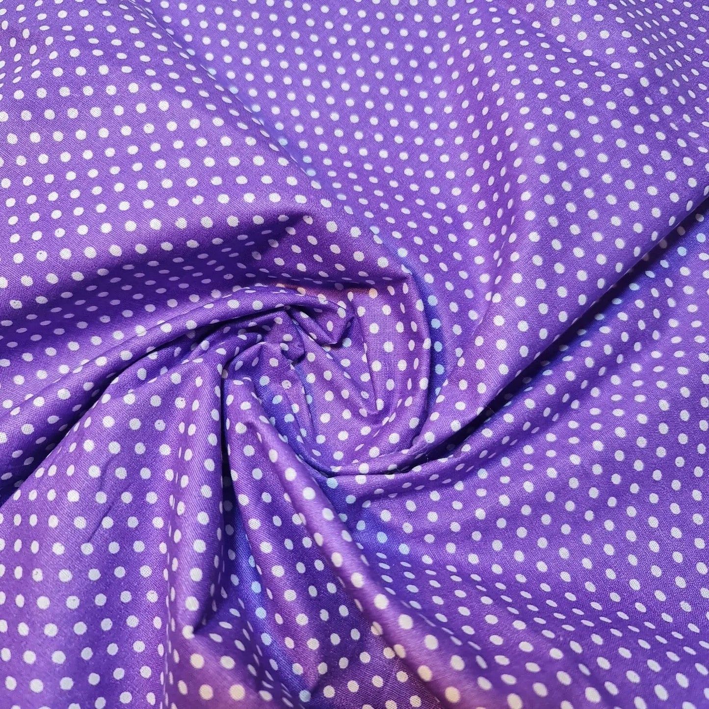 Pea Pin Spot Polka 100% Cotton Lawn Fabric | 44" (112cm) Wide Soft Dressmaking, Quilting & Craft Material – Sold by the Metre
