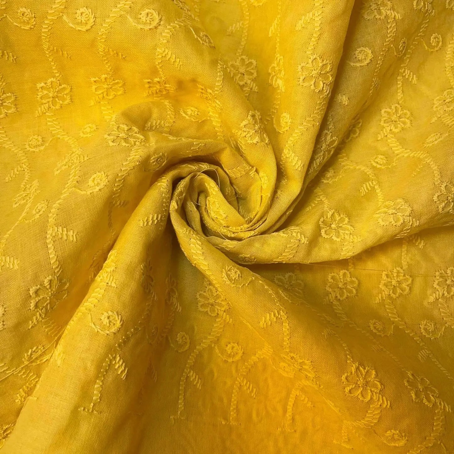 100% Cotton Lawn Broderie Anglaise Schiffli Embroidery Fabric | 44" (112cm) Wide Soft Dressmaking & Craft Material – Sold by the Meter