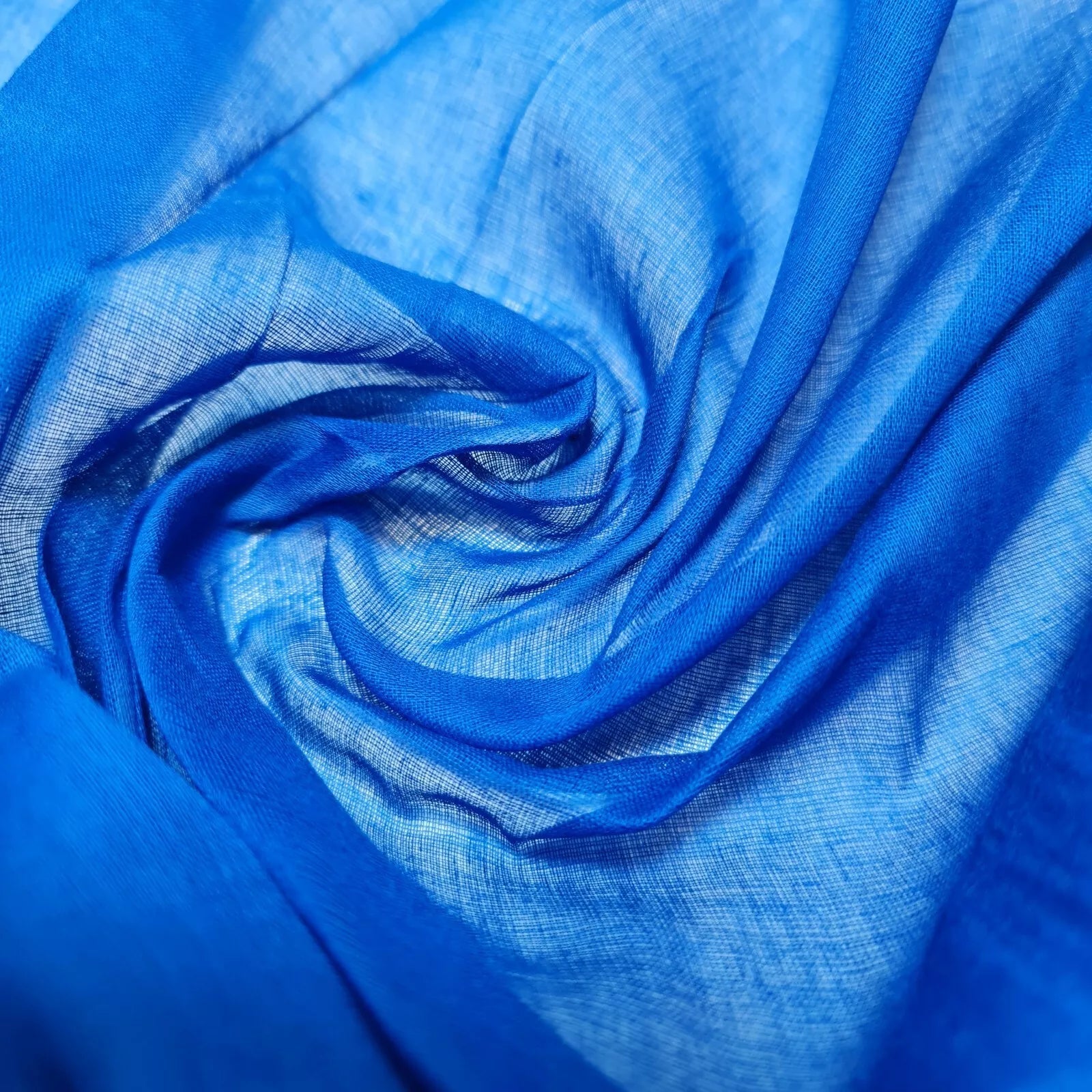 100% Cotton Muslin Fabric – Sheer Gauze Plain Weave for Dress Lining, Crafts & Cheesecloth  Royal Blue