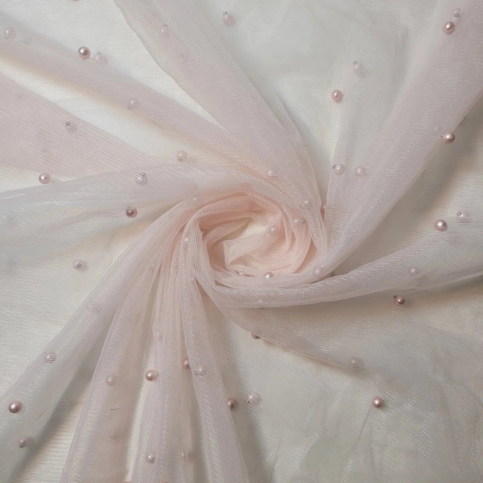 Tulle Beaded Pearl Lace Net Fabric | 58