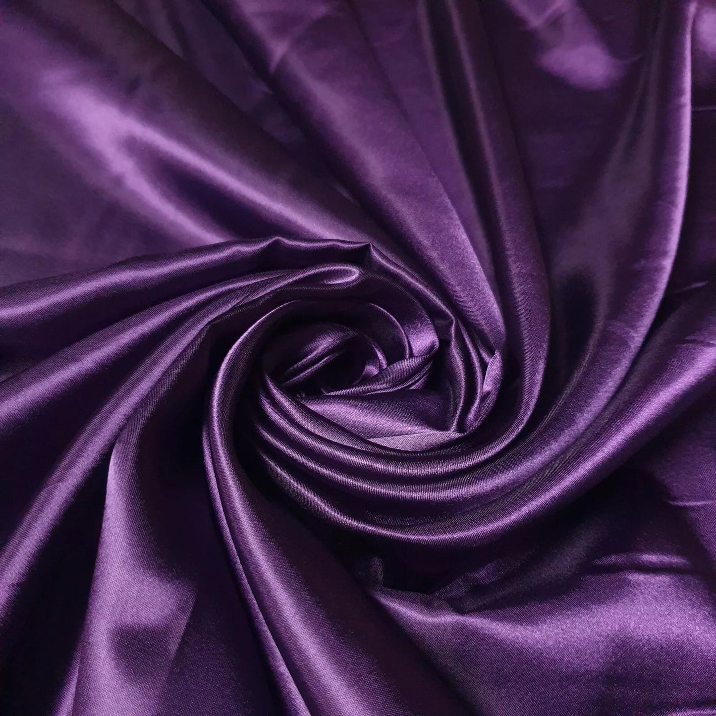 Luxury Poly Silk Satin Fabric | 58" (147cm) Wide Smooth Shiny Plain Material for Dressmaking, Crafts & Weddings – Sold by the Metre