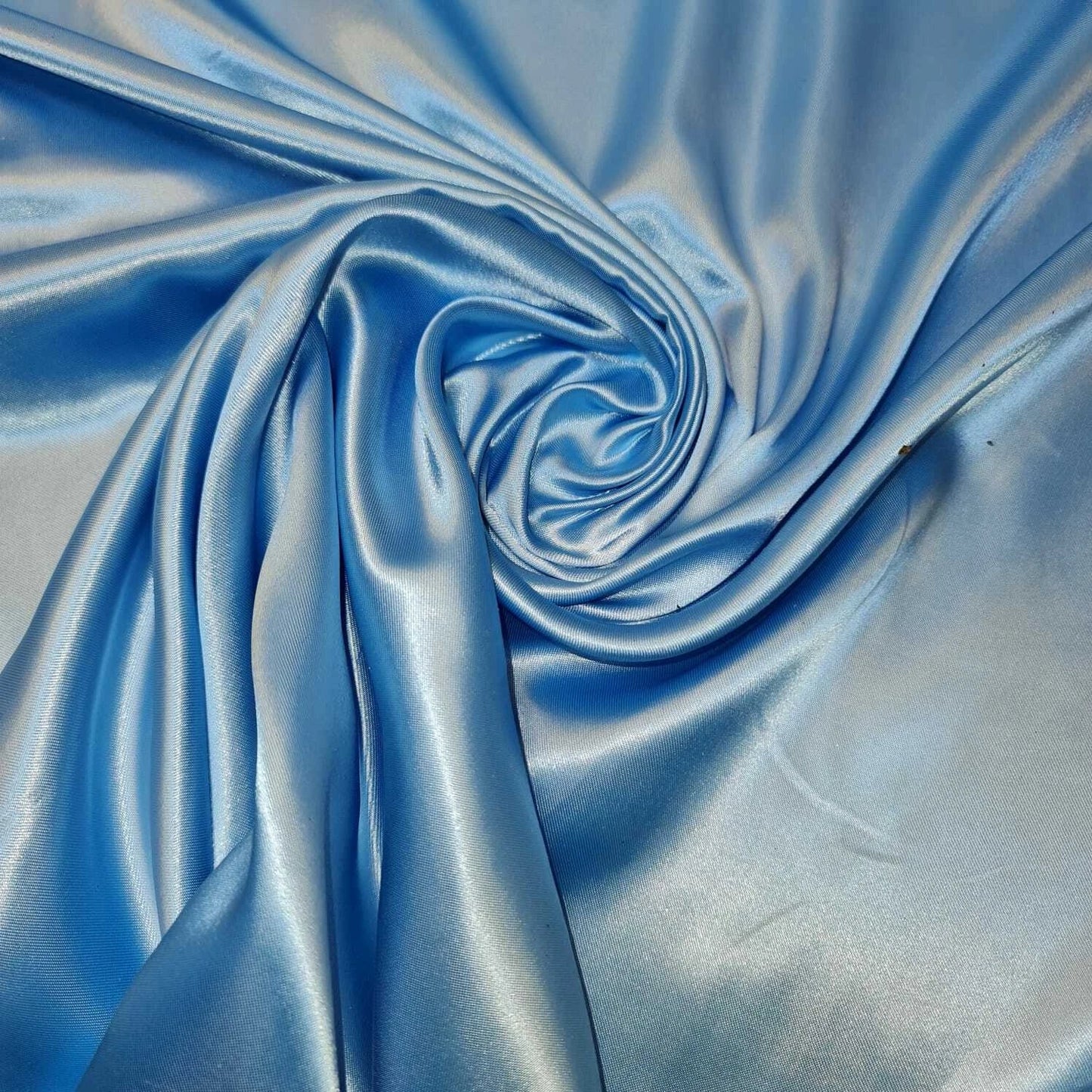 Luxury Poly Silk Satin Fabric | 58" (147cm) Wide Smooth Shiny Plain Material for Dressmaking, Crafts & Weddings – Sold by the Metre