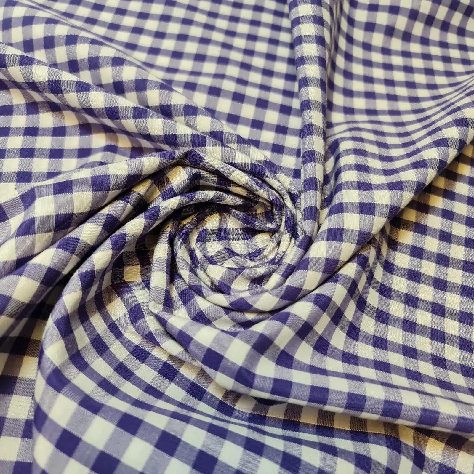 Polycotton Gingham Check Fabric – 1/8
